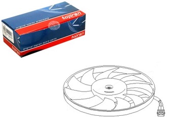 Вентилятор радиатор topran 7d0959455m 7d0959455j фото №1