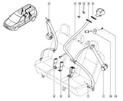 Новая оригинальная направляющая ремня безопасности dacia оригинальный номер 8200306074 фото №1