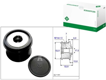 Ina535 0209 10 колесо ременное генератора toyota фото №1