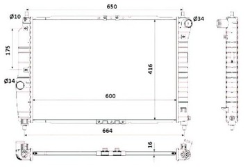 Nrf радіаторів води chevrolet aveo sedan 1.2 t250. фото №1