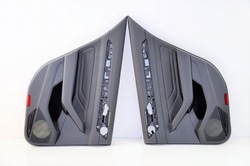 Vw passat b8 sedan r-line обивка дверь зад кожа стёганая белая nić фото №1