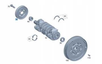 Оригінальні колесо пасове вала mercedes-benz om271 фото №1