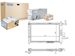Радиаторов двигателя tyc 96322941 p 510014n dwa2046 фото №1