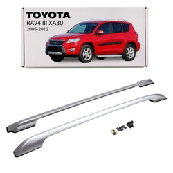 Toyota rav4 iii xa30 2005-2012 сріблястий рейлінги дахові oem фото №1