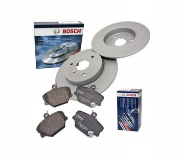 Комплект bosch диски+ гальмівні колодки зад vw passat b5 b5 fl фото №1