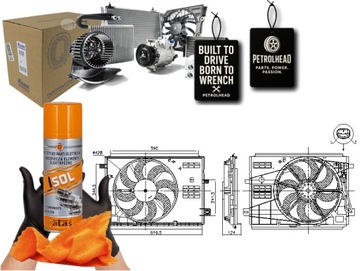 Вентилятор радіатор ds ds 4 ii ds 7 citroen berlingo #petrolhead pro+ kit4 фото №1