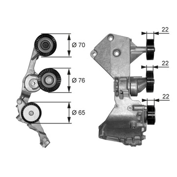 Ролик натягувач ремінь багатозубчастого mercedes a w168 vaneo 414 1.7d 02.01-0 фото №1