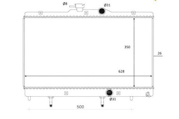 Радіаторів двигуна nrf 164000d030 164000d040 164002 фото №1