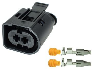 Штекер разъём соединитель 2 pin damskie 2,8 jpt 1-967412-2 фото №1