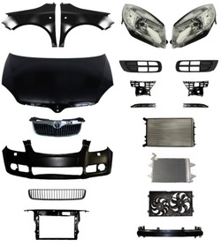 Skoda fabia ii 06-10 бампер pas капот крило фото №1