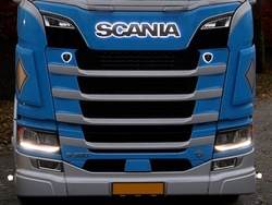 Набор модулей led света drl do фары scania r/s 2016, цвет белый фото №1