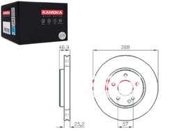 Kamoka комплект диск тормозных kam, 1031634 фото №1