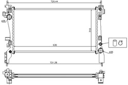 Nissens радіаторів двигуна citroen nemo fiat fiorin фото №1