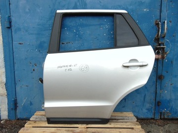 Hyundai santa fe ii двері ліві задні x2 скло 770032b030 фото №1