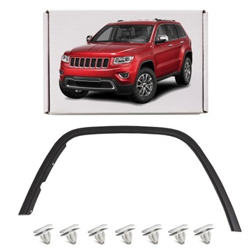 Jeep grand cherokee iv 10-17 планка перед крыльев левая 1mp39rxfaf + клипсы фото №1