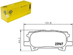Hella набор - комплект тормозные колодки тормозных фото №1