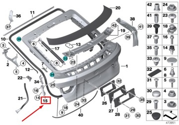 Bmw 4 gran купе f36 rear правий outer support 51247314626 7314626 оригінал фото №1