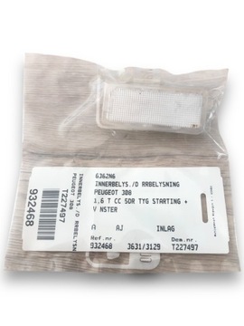 Peugeot 308 лампа освещение интерьера 6362n6 фото №1