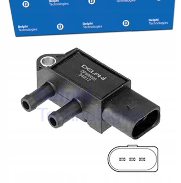 Датчик тиску вихлопних газів do skoda octavia iii 2.0 фото №1