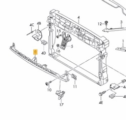 Крепление решётка vw golf vii 12- 5g0805705g новое фото №1