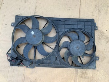Вентиляторы радиатор 1k0121207bb golf v octavia ii leon ii 100% исправные фото №1