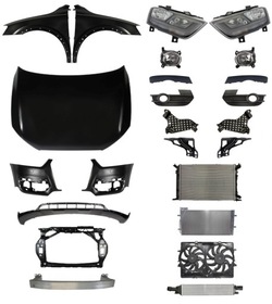 Audi q3 8u 11-15 бампер pas капот решітка фото №1