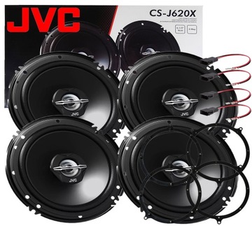 Jvc динамики двухполосные 4 szt do audi a6 c5 перед + зад адаптеры фото №1