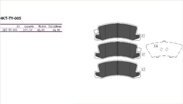 Гальмівні колодки гальмівні задні toyota avensis t22 00-01 фото №1