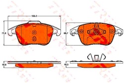 Trw тормозные колодки тормозные peugeot 208 1.6 gti фото №1