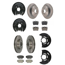 Диски тормозные + тормозные колодки + защитные накладки диск перед + зад toyota rav4 ii 00-05 фото №1