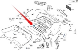 Планка бампера зад середня mercedes cla фото №1