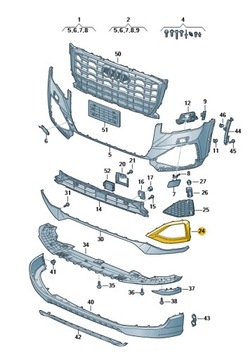 Планка декоративна ґрати перед ліва audi q2 aso фото №1