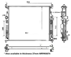 Радіаторів води 53936 nrf mercedes клас m w164 фото №1