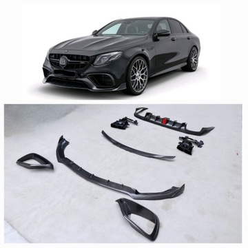 Mercedes w213 brabus накладка карбон перед зад спойлер фото №1