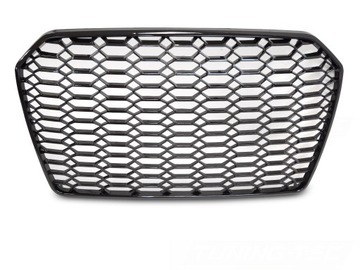 Решётка радиатора audi a6 c7 14-18r рестайлинг rs6 стиль чёрный блеск фото №1