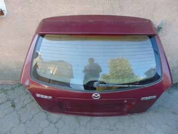 Крышка багажника mazda 323f комплектная бордовая фото №1