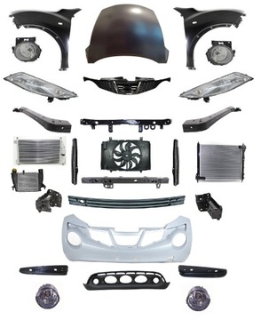 Juke 10-14 перед капот бампер pas крило лампа фото №1