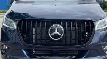 Решітка / решітка радіатора mercedes w907 sprinter 2018- глянцевий чорний фото №1