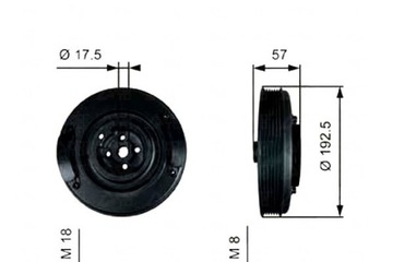 Gates колесо ременное вала коленчатого volvo 850, s70, s фото №1