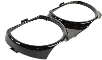 Dodge challenger rt sxt 2015-2023 рамка панель кріплення фар лампи чорний блиск ліва фото №1