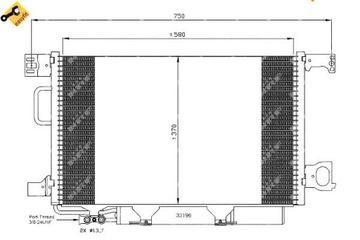 Конденсатор кондиціонера mercedes c-klasa nrf фото №1