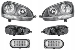 Фара лампа vw jetta golf v 03- hella l+p фото №1