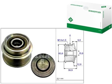 Колесо ременное генератора toyota yaris 1.4d 10.01-09 фото №1