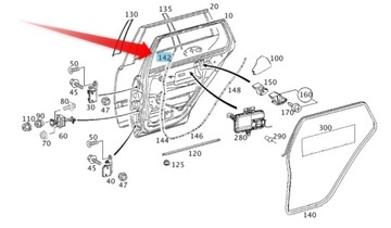Кріплення прокладки двері w203 mercedes c клас tp фото №1