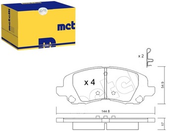 Тормозные колодки тормозные dodge caliber 06- metelli фото №1