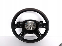 Audi a8 s8 4h0 d4 рестайлінг 13-17 кермо багатофункціональний пелюстки дерево шкіра фото №1