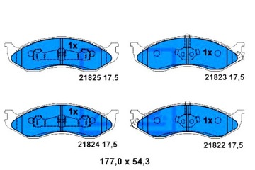 Ate 13.0460-5897.2 набір гальмівні колодки гальмівних, гальма дискові фото №1
