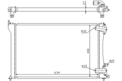 Nissens радиаторов двигателя peugeot 406 2.0d/2.2d 06 фото №1