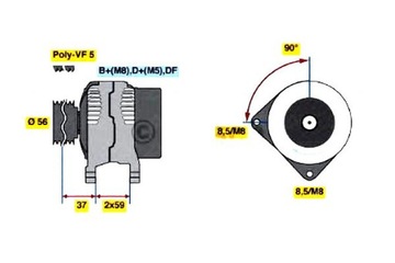 Bosch генератор vw passat 1.9 tdi syncro/4motion фото №1