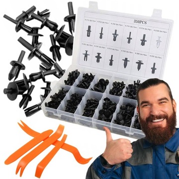 Клипсы клипсы клипсы автомобильные автомобиль обивка 350 szt +ściągacze бесплатно v2 фото №1